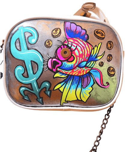 Bolso pintado a mano Money Fish