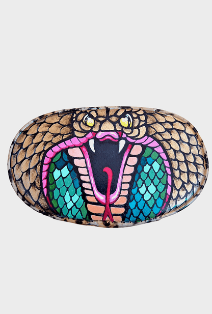Bolso cinturon serpiente pintado a mano