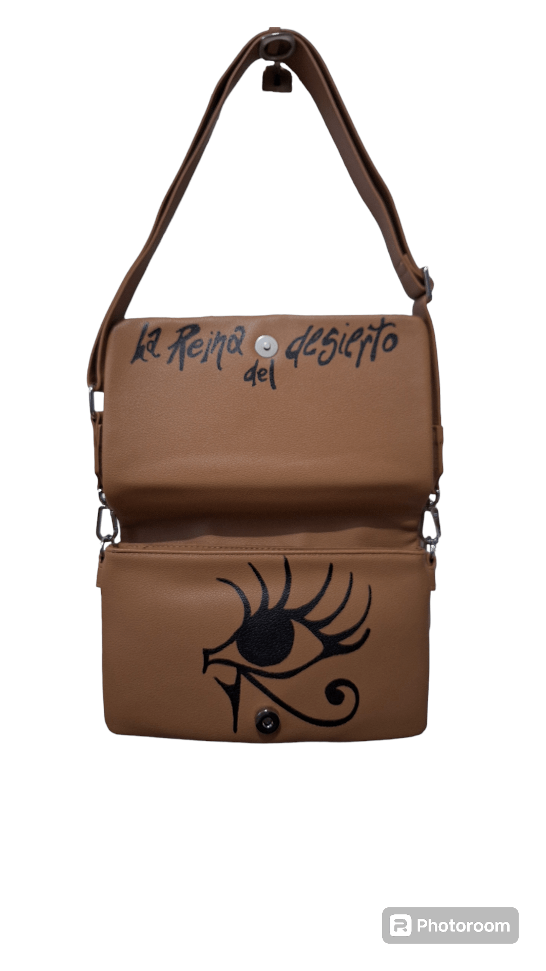 Bolso de hombro pintado a mano Cleopatra - Ropa pintada a mano en Pezojos