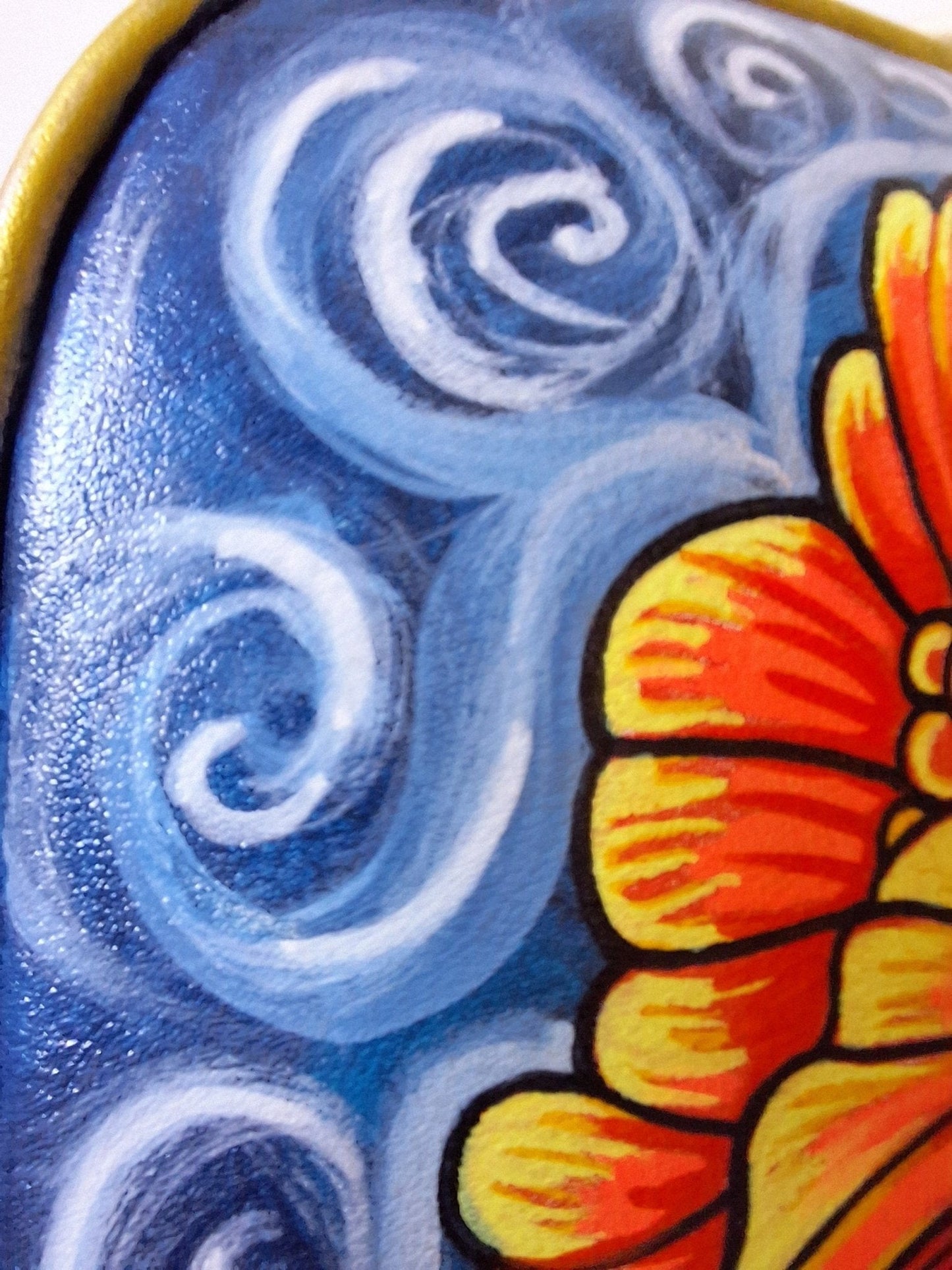 Bolso pintado a mano Pez Dolar Night pop - Ropa pintada a mano en Pezojos