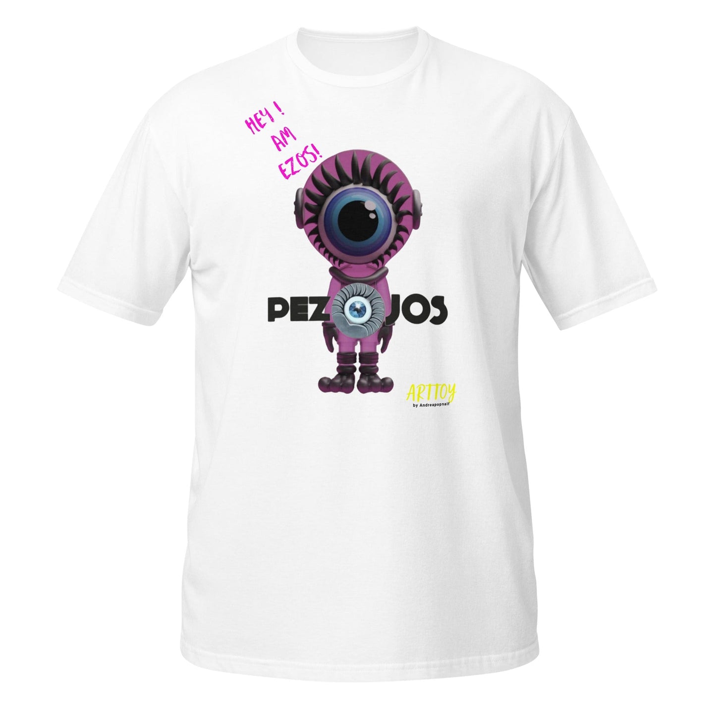 Camiseta de manga corta unisex Ezos Art toy - Ropa pintada a mano en Pezojos