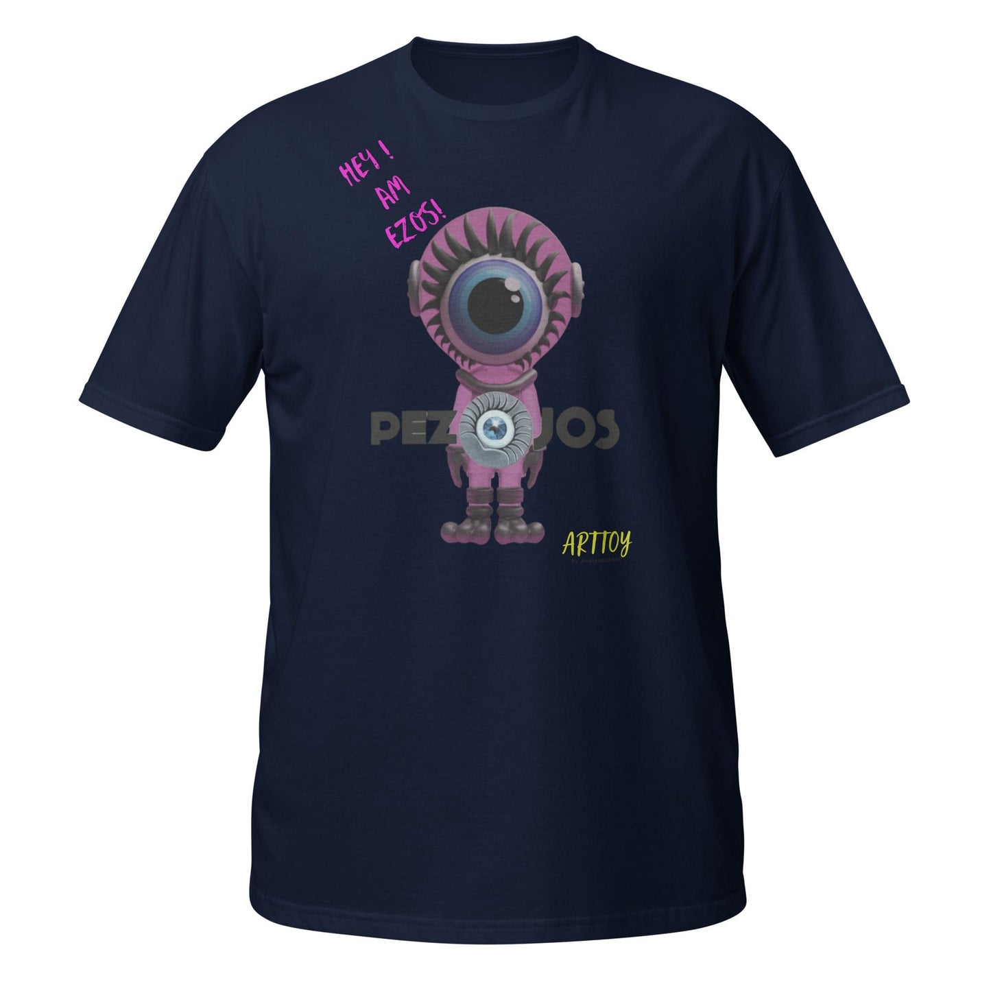 Camiseta de manga corta unisex Ezos Art toy - Ropa pintada a mano en Pezojos
