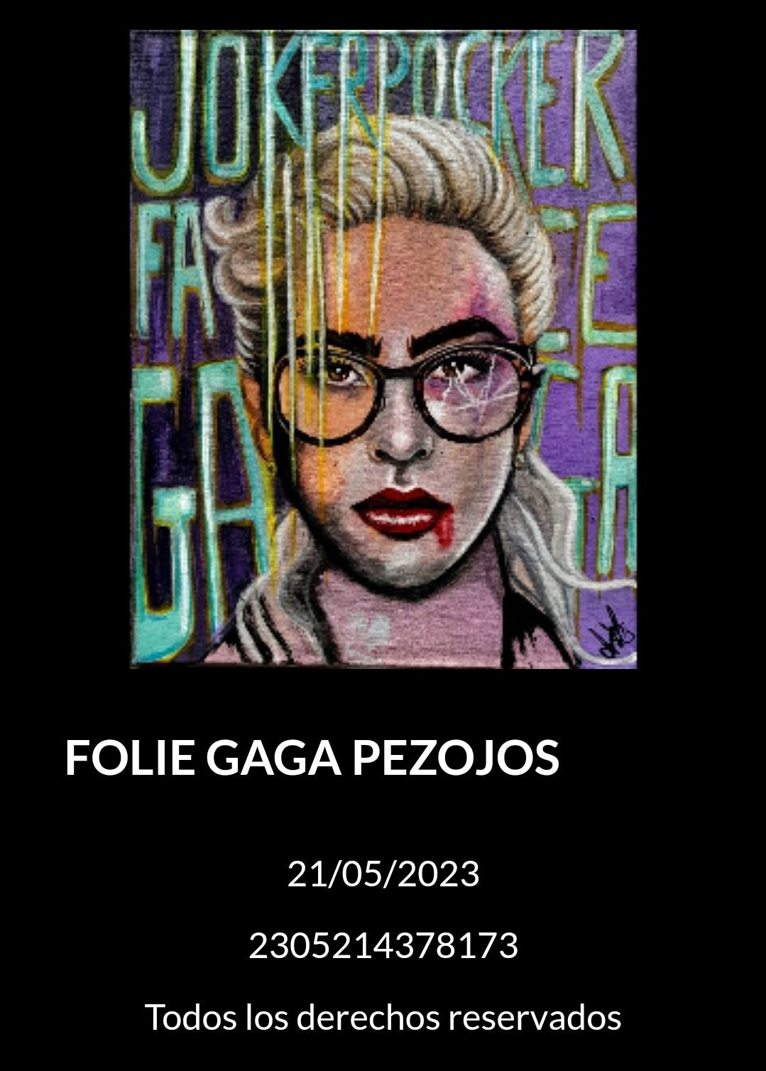 Camiseta de manga corta unisex Folie Gaga - Ropa pintada a mano en Pezojos