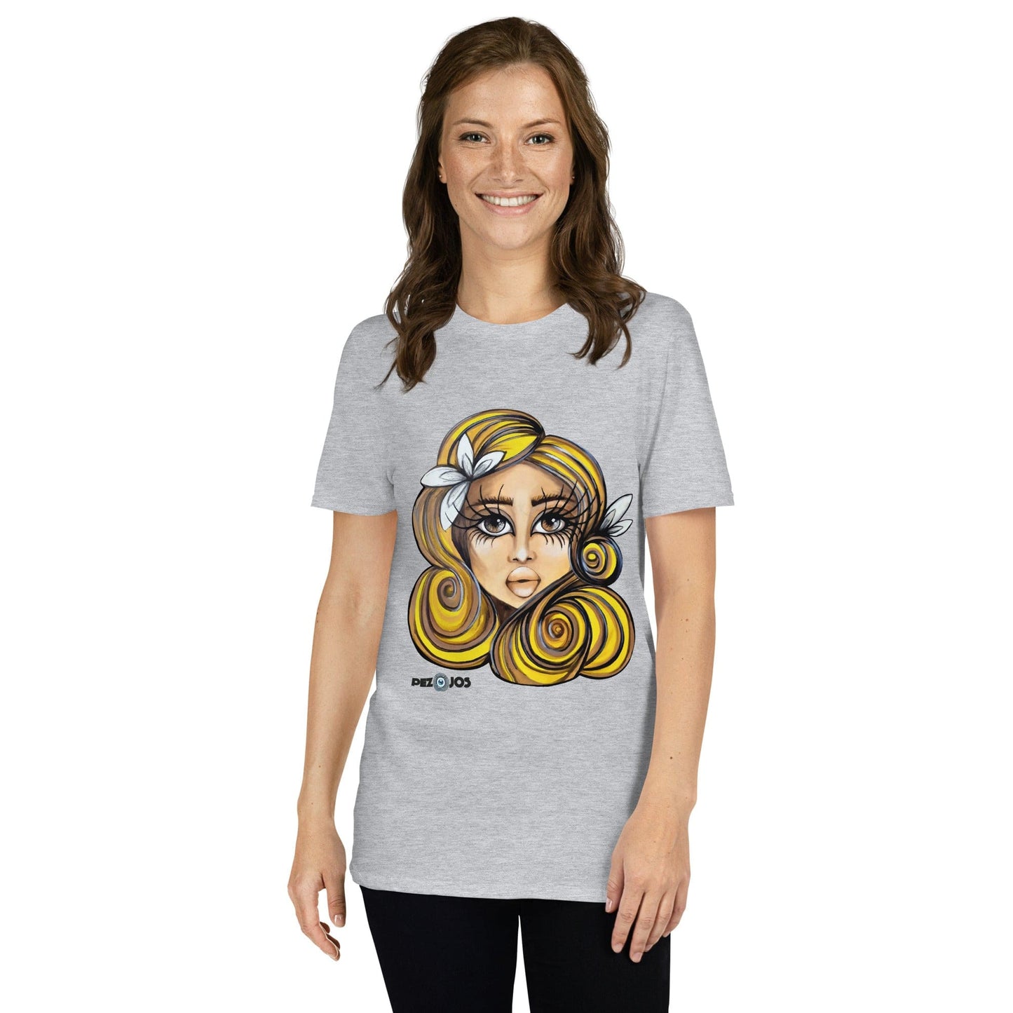 Camiseta de manga corta unisex Golden dollavatar - Ropa pintada a mano en Pezojos