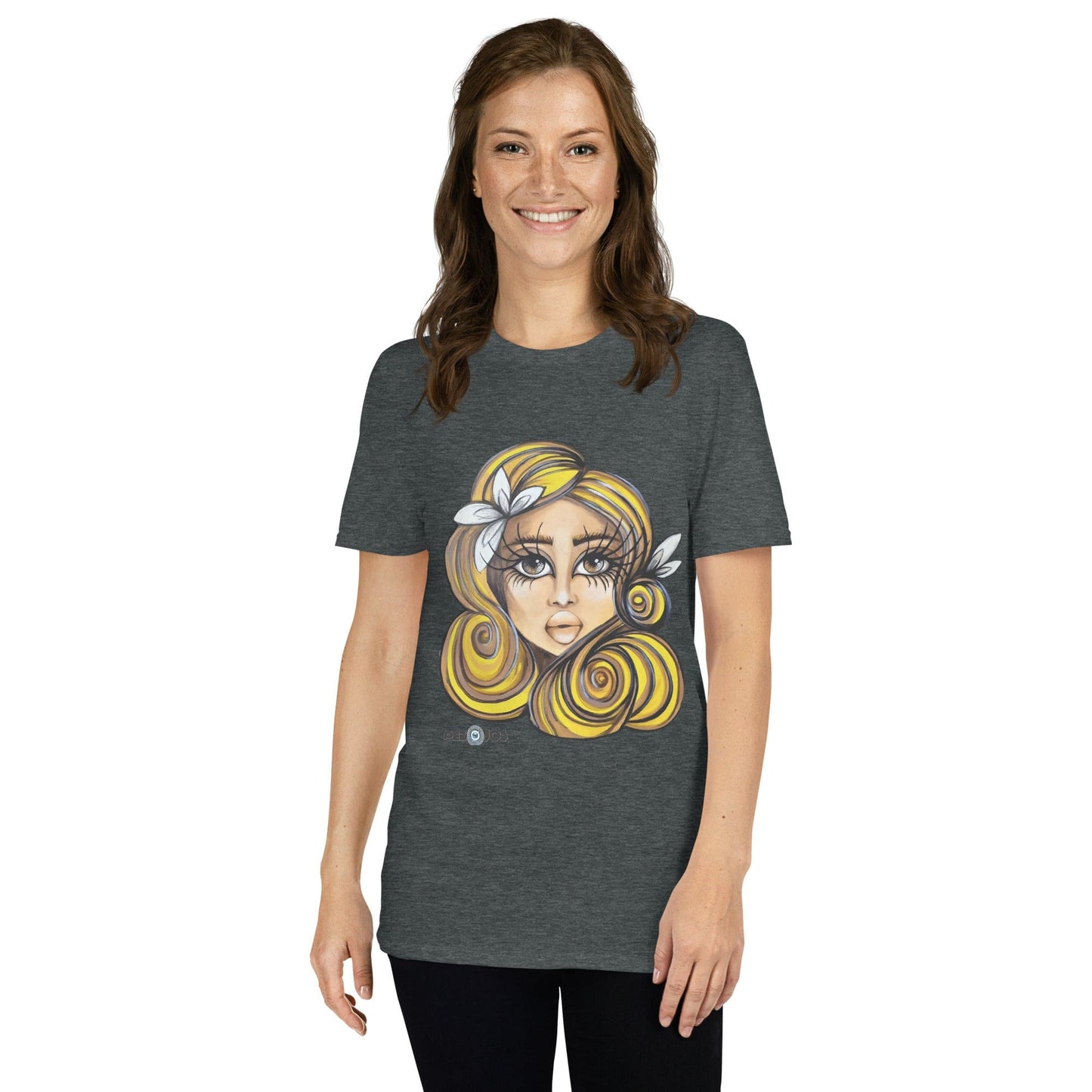 Camiseta de manga corta unisex Golden dollavatar - Ropa pintada a mano en Pezojos