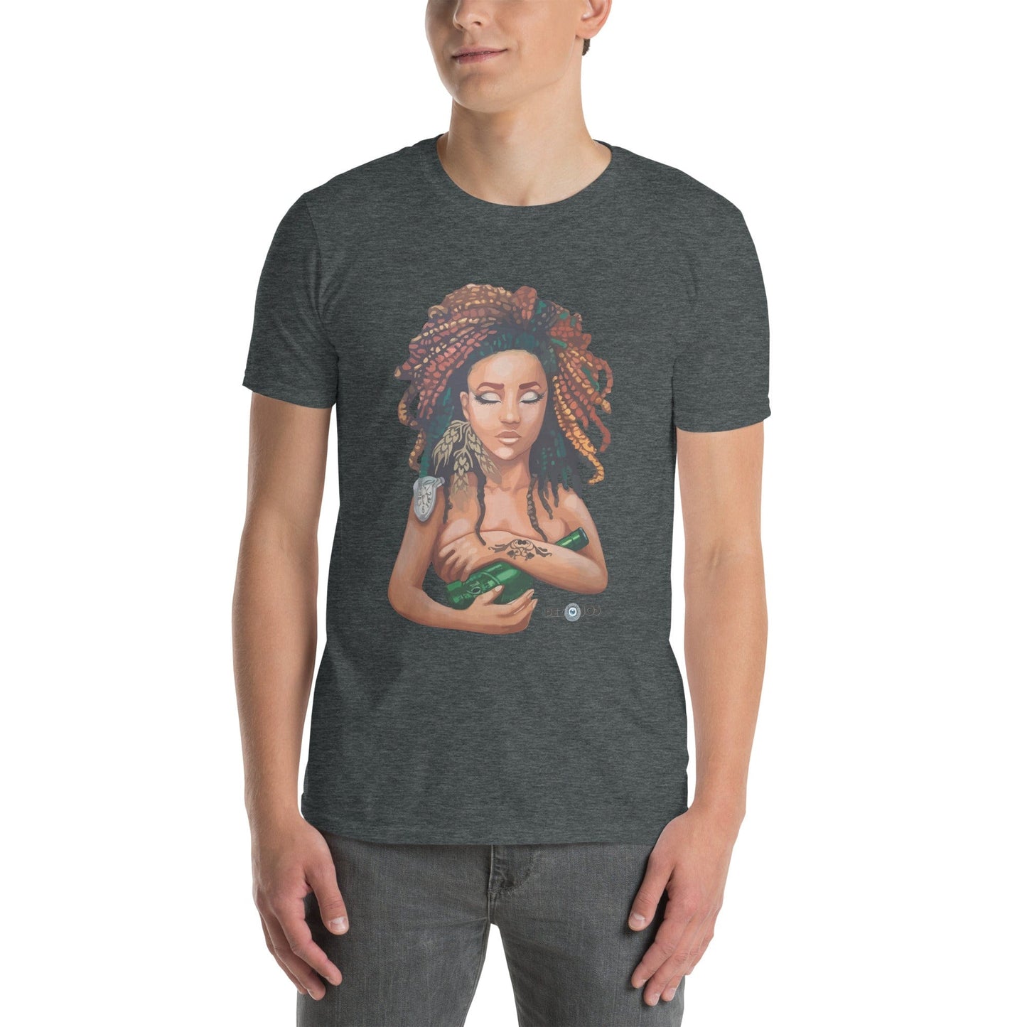 Camiseta de manga corta unisex Pachamama - Ropa pintada a mano en Pezojos
