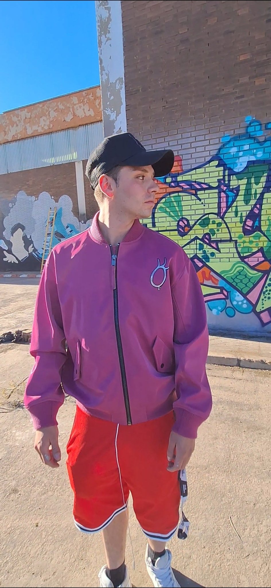 Chaqueta Bomber de Neopreno Holográfico Marilyn Monroe - Pintada a Mano - Ropa pintada a mano en Pezojos