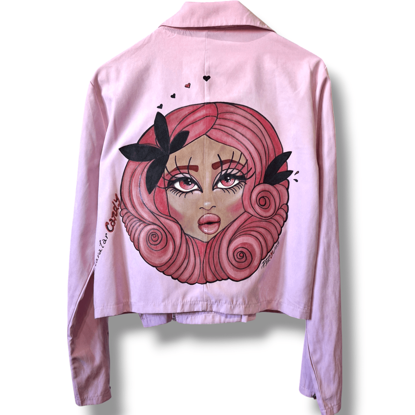 Chaqueta Camisa de Entretiempo Pintada a Mano – Doll Avatar - Ropa pintada a mano en Pezojos