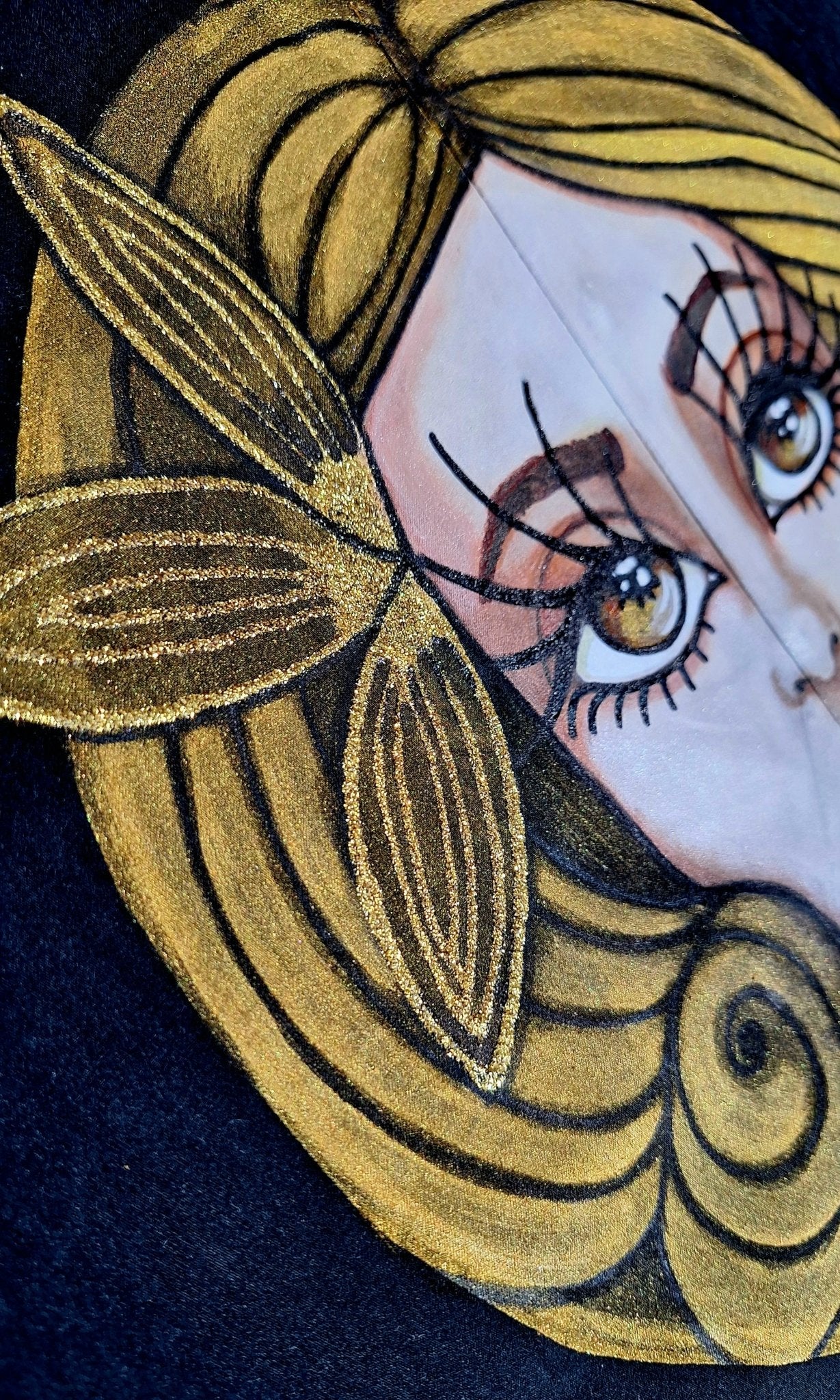 Chaqueta Camisa de Entretiempo Pintada a Mano – Doll Avatar - Ropa pintada a mano en Pezojos