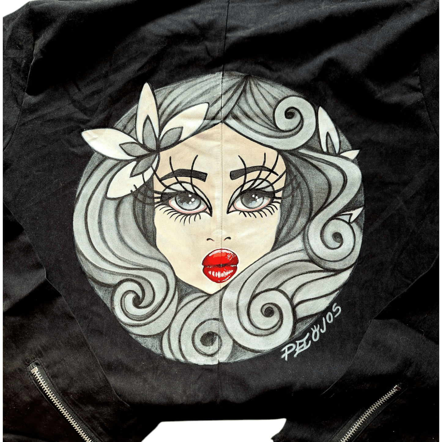 Chaqueta Camisa de Entretiempo Pintada a Mano – Doll Avatar - Ropa pintada a mano en Pezojos
