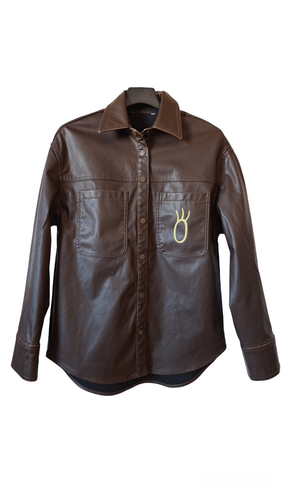 Chaqueta camisa pintada Lobo Wall Street - Ropa pintada a mano en Pezojos