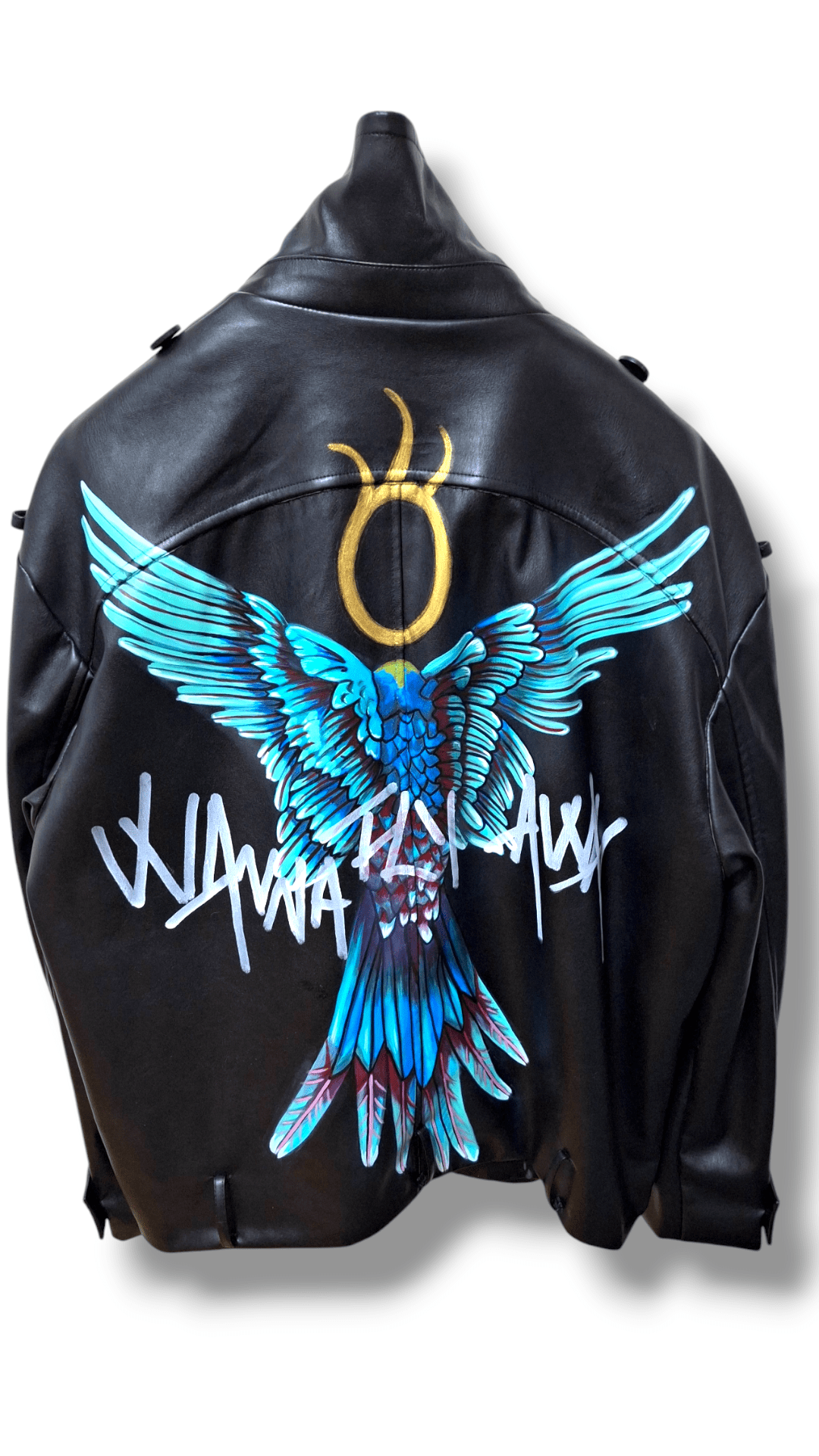 Chaqueta Chaquetón Trench Rockera 80's Style - WANNA FLY AWAY - Ropa pintada a mano en Pezojos