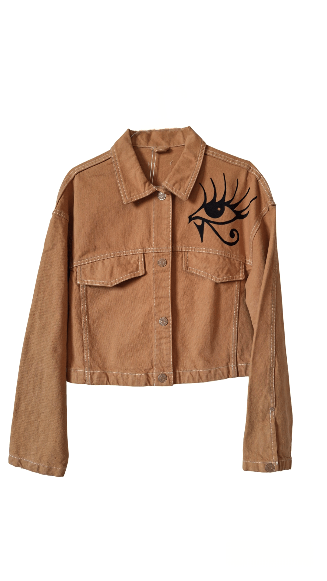 Chaqueta denim pintada Cleopatra - Ropa pintada a mano en Pezojos
