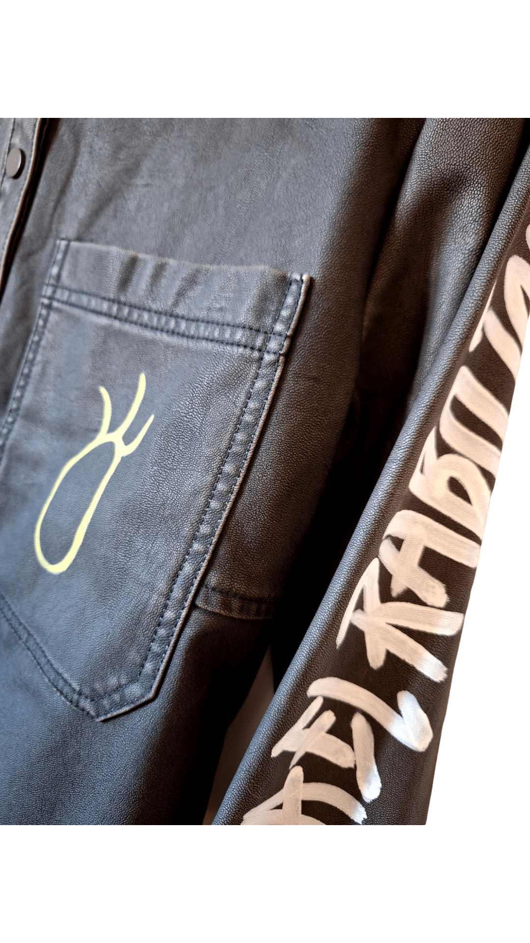 Chaqueta pintada a mano Toro Wall Street - Ropa pintada a mano en Pezojos