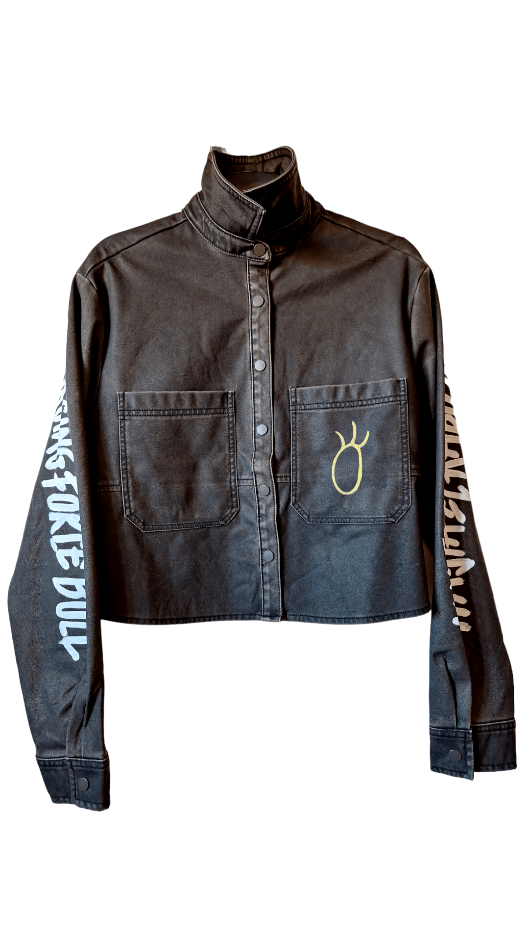 Chaqueta pintada a mano Toro Wall Street - Ropa pintada a mano en Pezojos