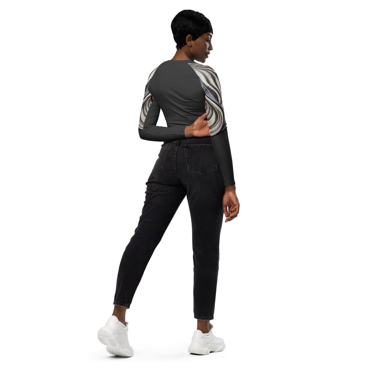 Crop top de manga larga dollavatar Cancer - Ropa pintada a mano en Pezojos