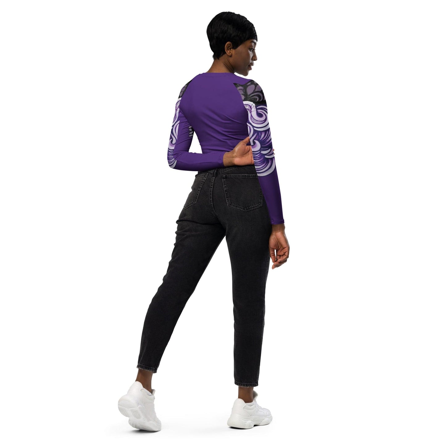 Crop top de manga larga dollavatar zodiaco Geminis - Ropa pintada a mano en Pezojos