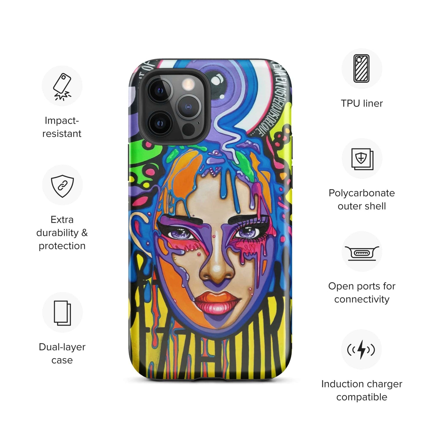 Funda dura para iPhone Sprezzaturart - Ropa pintada a mano en Pezojos