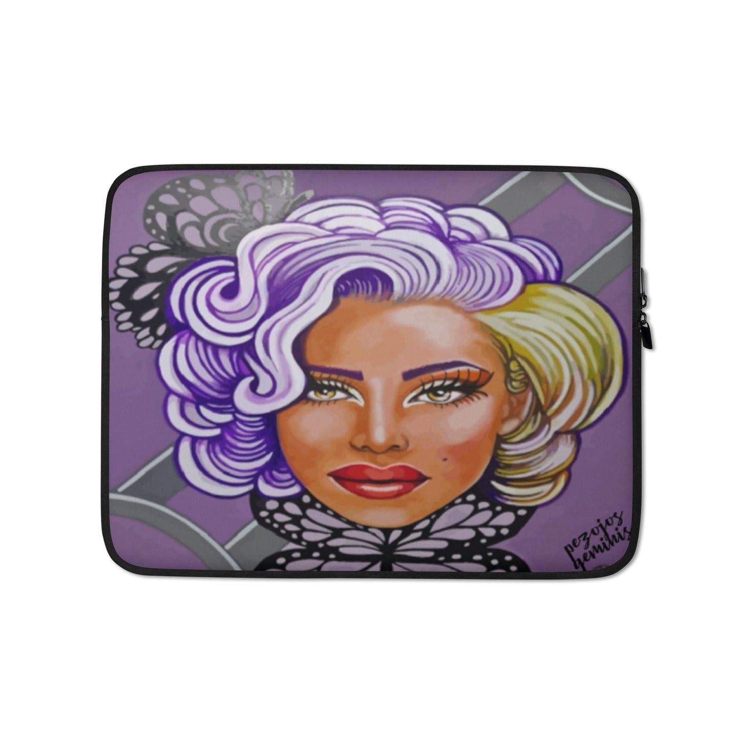Funda portátil y Ipad signo zodiaco Geminis - Ropa pintada a mano en Pezojos