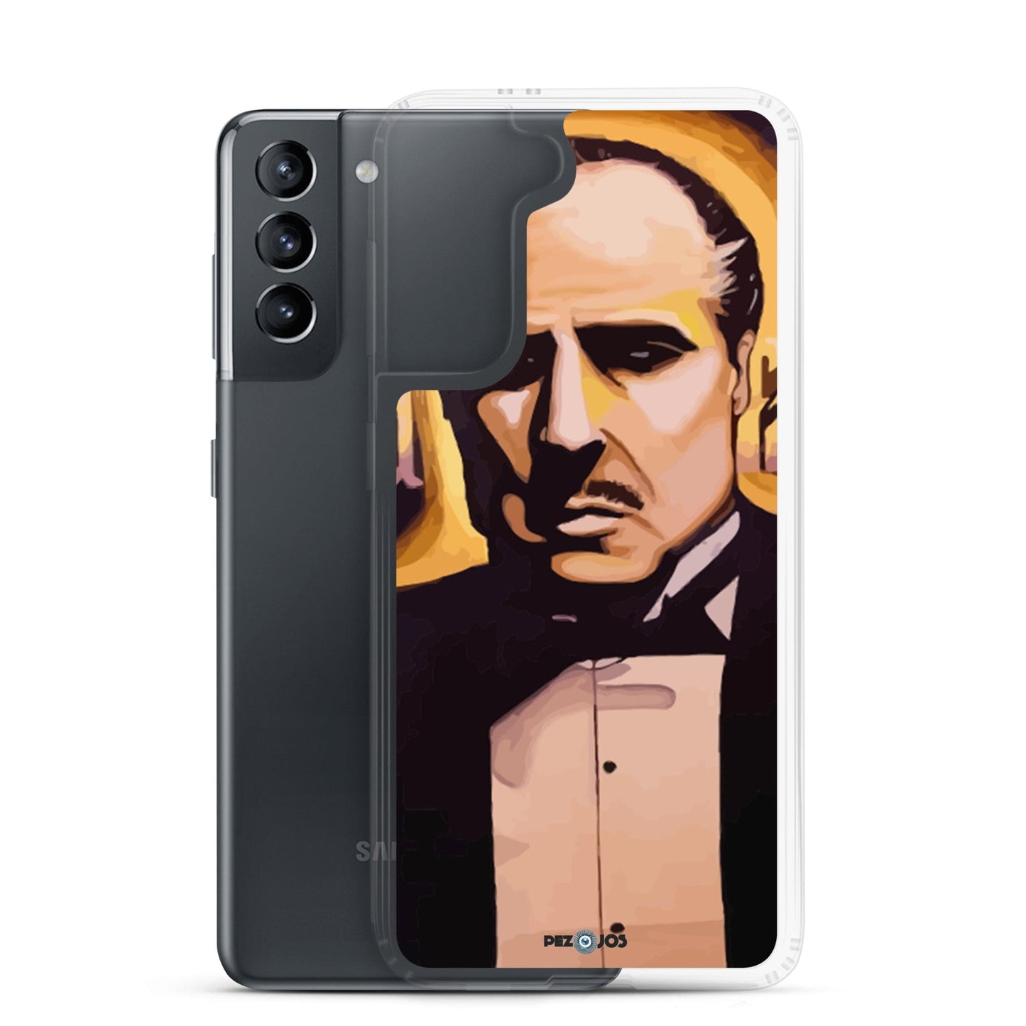 Funda transparente para Samsung® Padrino dorado - Ropa pintada a mano en Pezojos