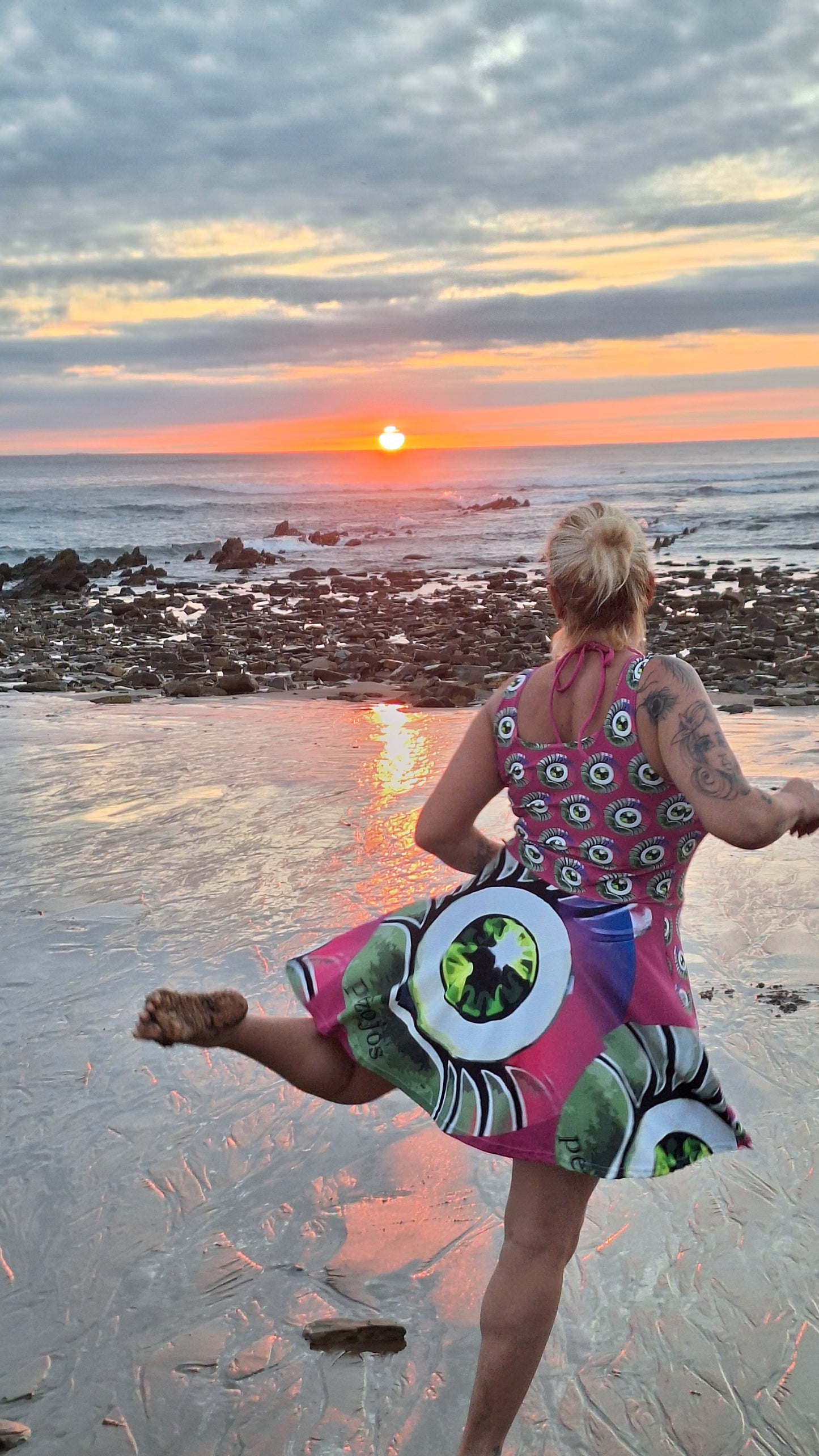 Vestido skater Pezojos Sunset