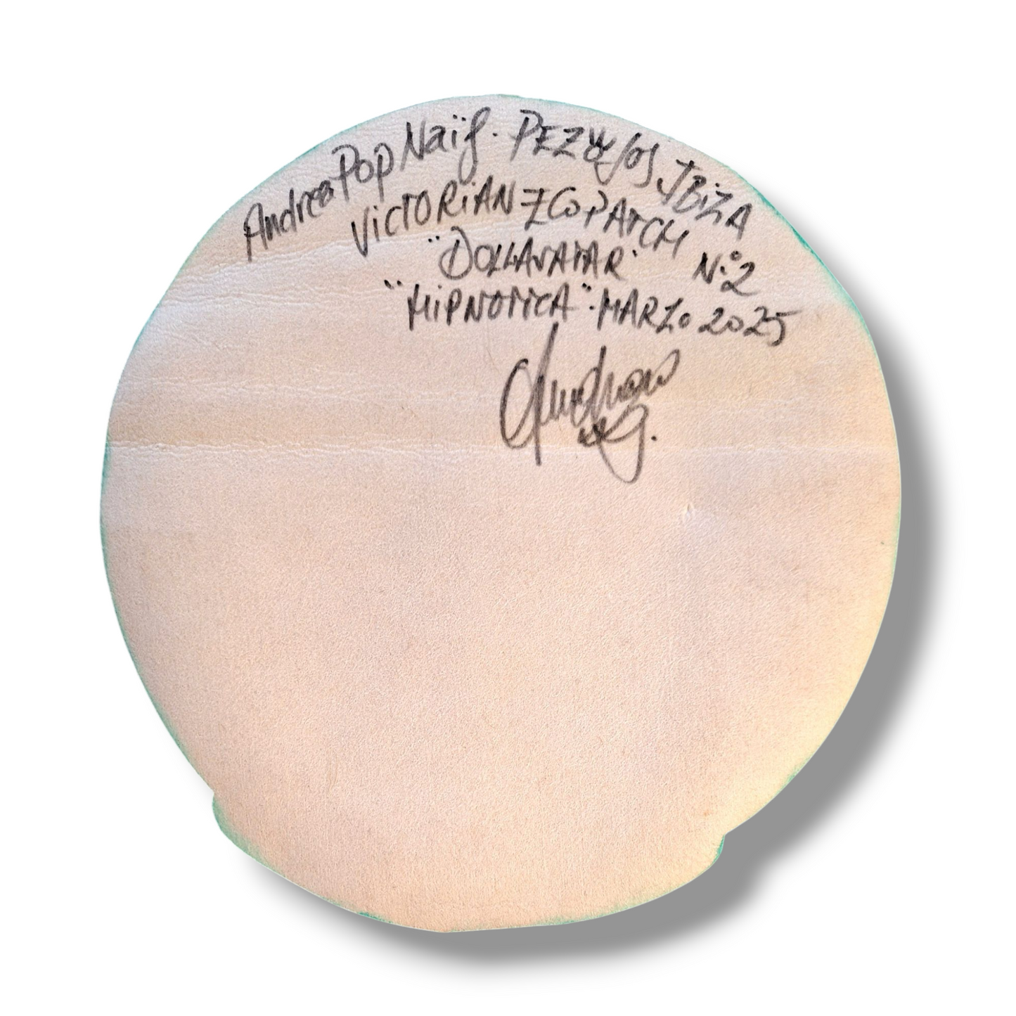 Dollavatar Hypnotica Ecopatch Art Edición Limitada Parche Arte Textil Pintado a Mano