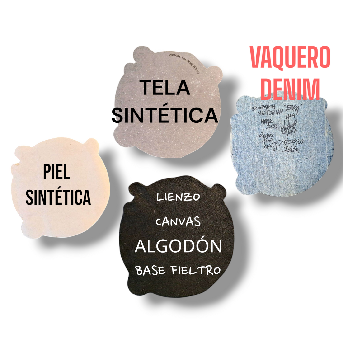 Dollavatar Ecopatch Art Pieza Única Parche Arte Textil Pintado a Mano