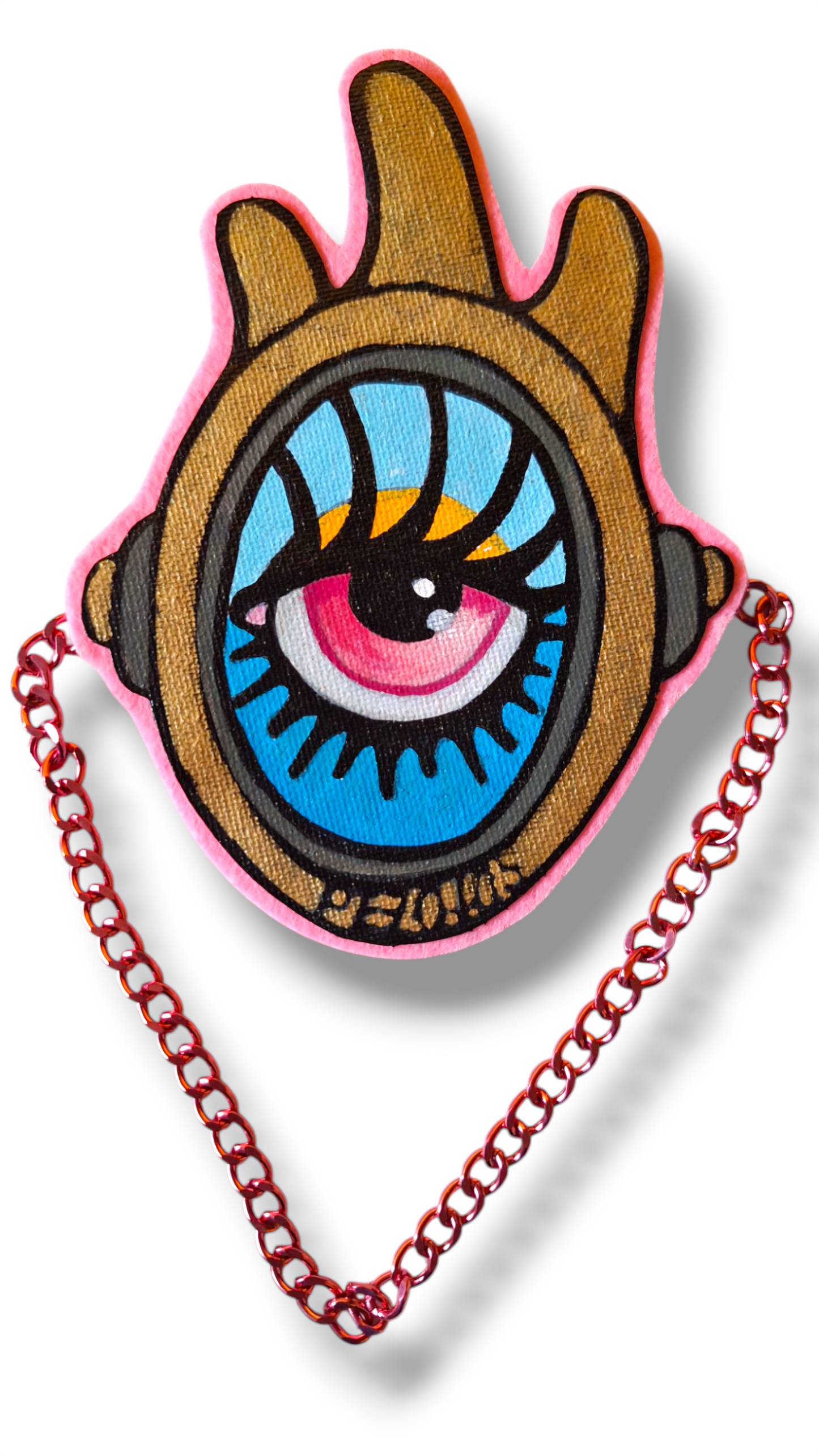Ecopatch Parches pintados a mano Monóculos con cadenita