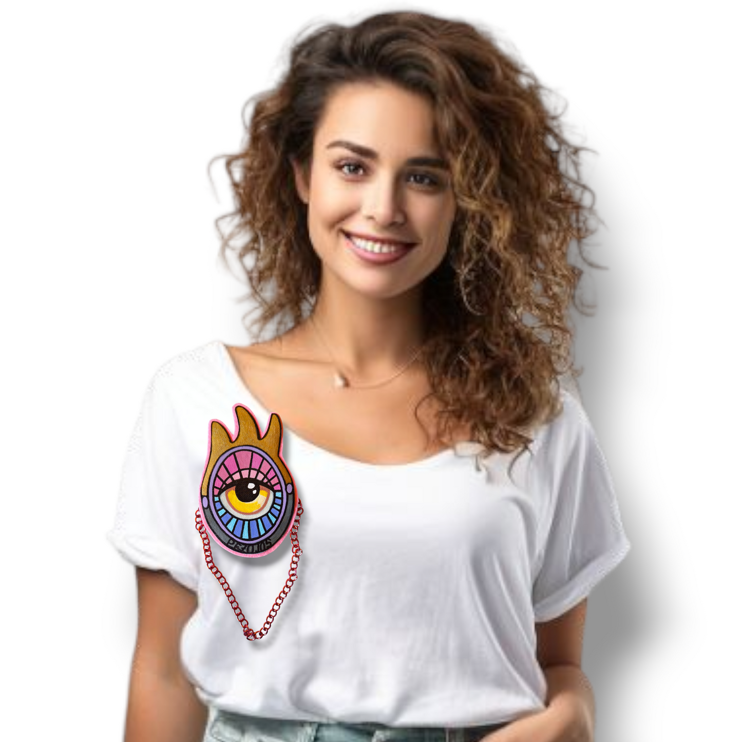 Monóculos Pezojos Ibiza | EcoPatch Art | Parches únicos pintados a mano