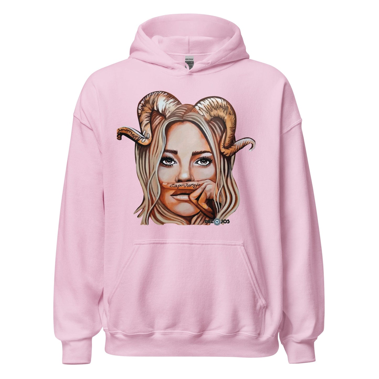 Sudadera con capucha unisex Dollavatar Zodiaco Capricornio - Ropa pintada a mano en Pezojos