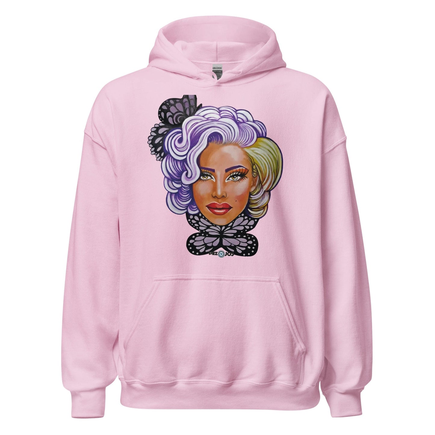 Sudadera con capucha unisex Dollavatar Zodiaco Geminis - Ropa pintada a mano en Pezojos