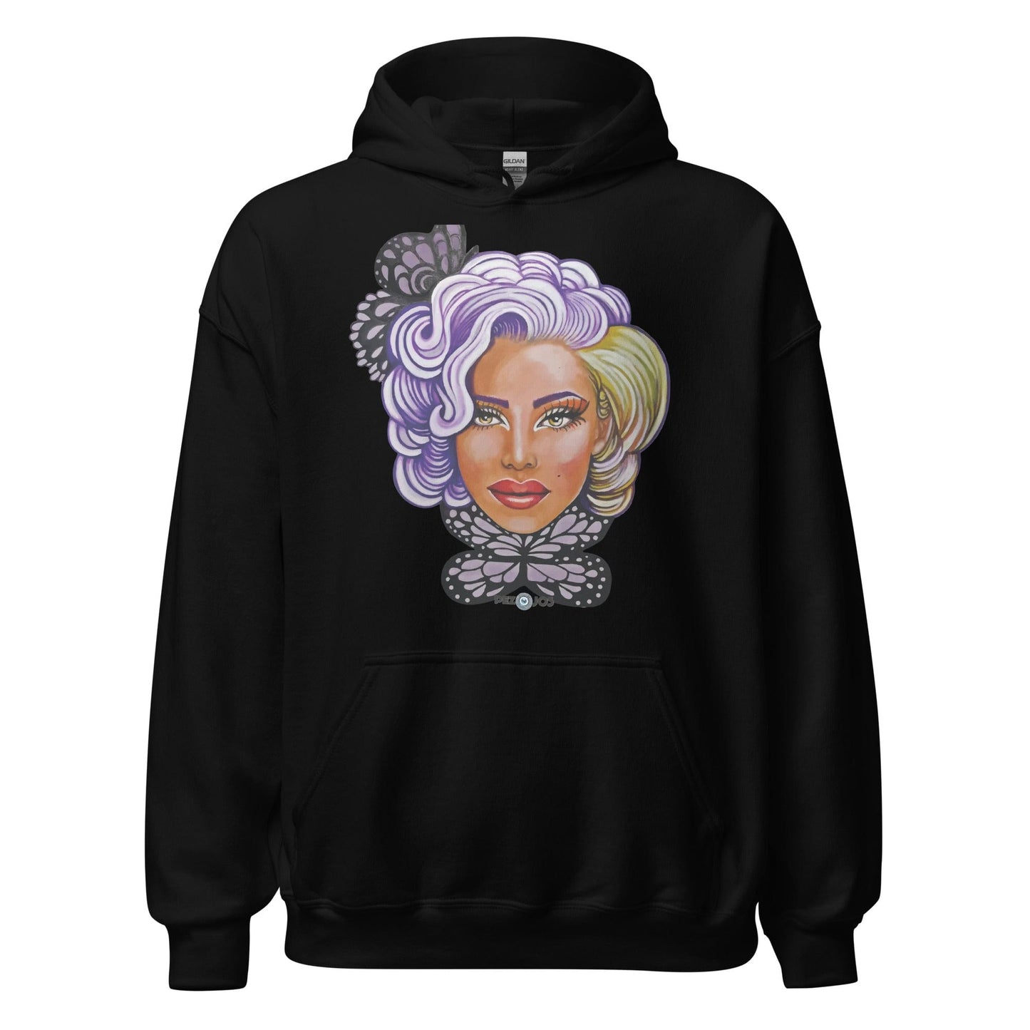 Sudadera con capucha unisex Dollavatar Zodiaco Geminis - Ropa pintada a mano en Pezojos