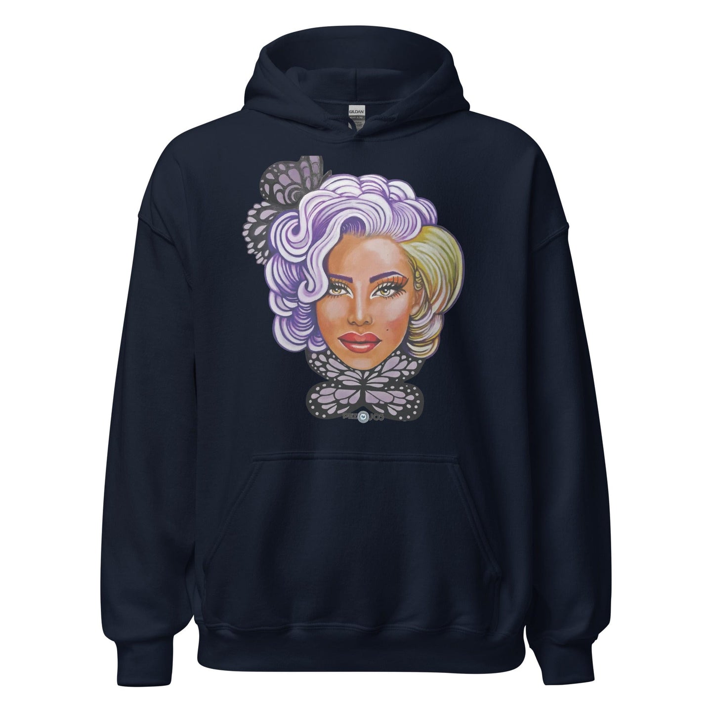 Sudadera con capucha unisex Dollavatar Zodiaco Geminis - Ropa pintada a mano en Pezojos