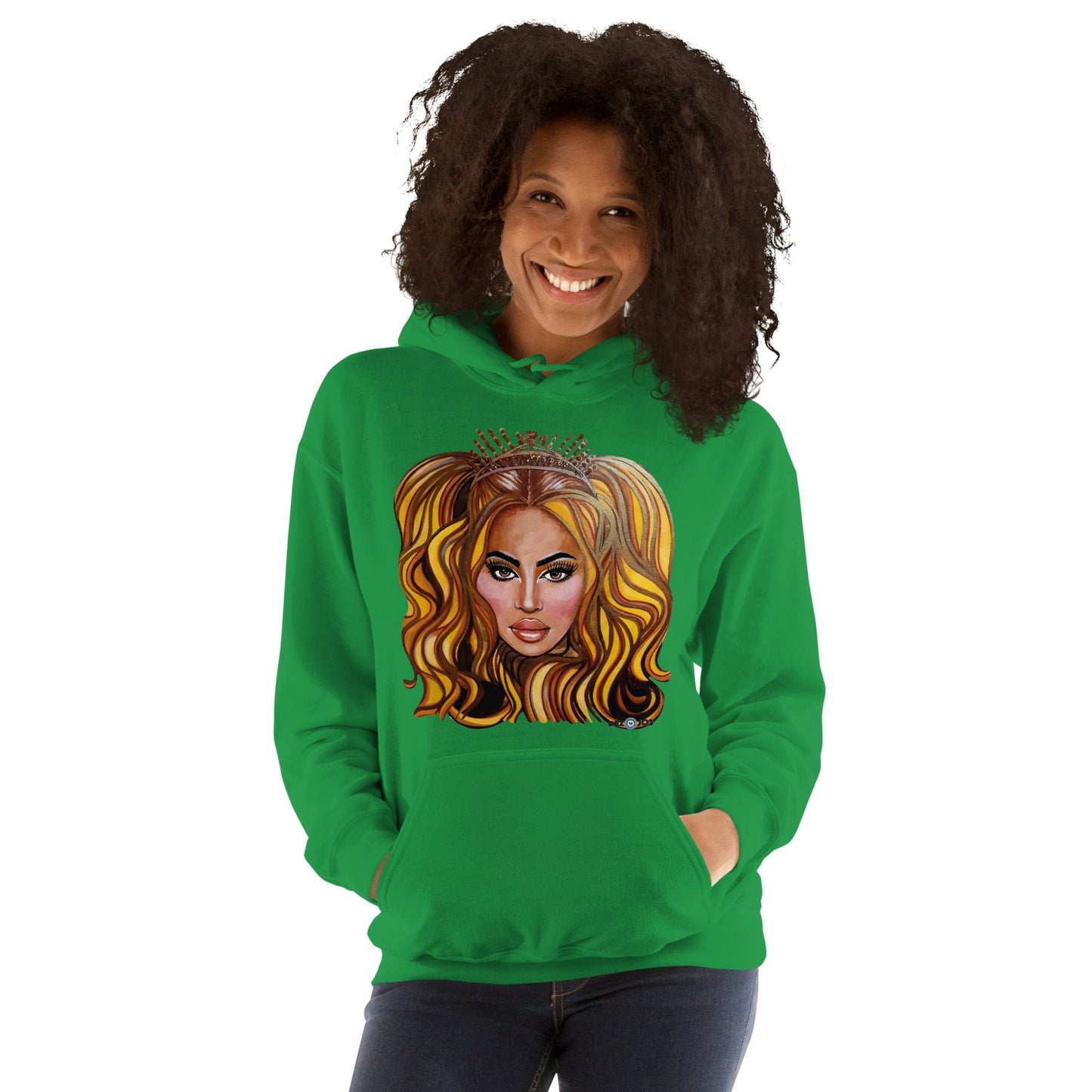 Sudadera con capucha unisex Dollavatar Zodiaco Leo - Ropa pintada a mano en Pezojos
