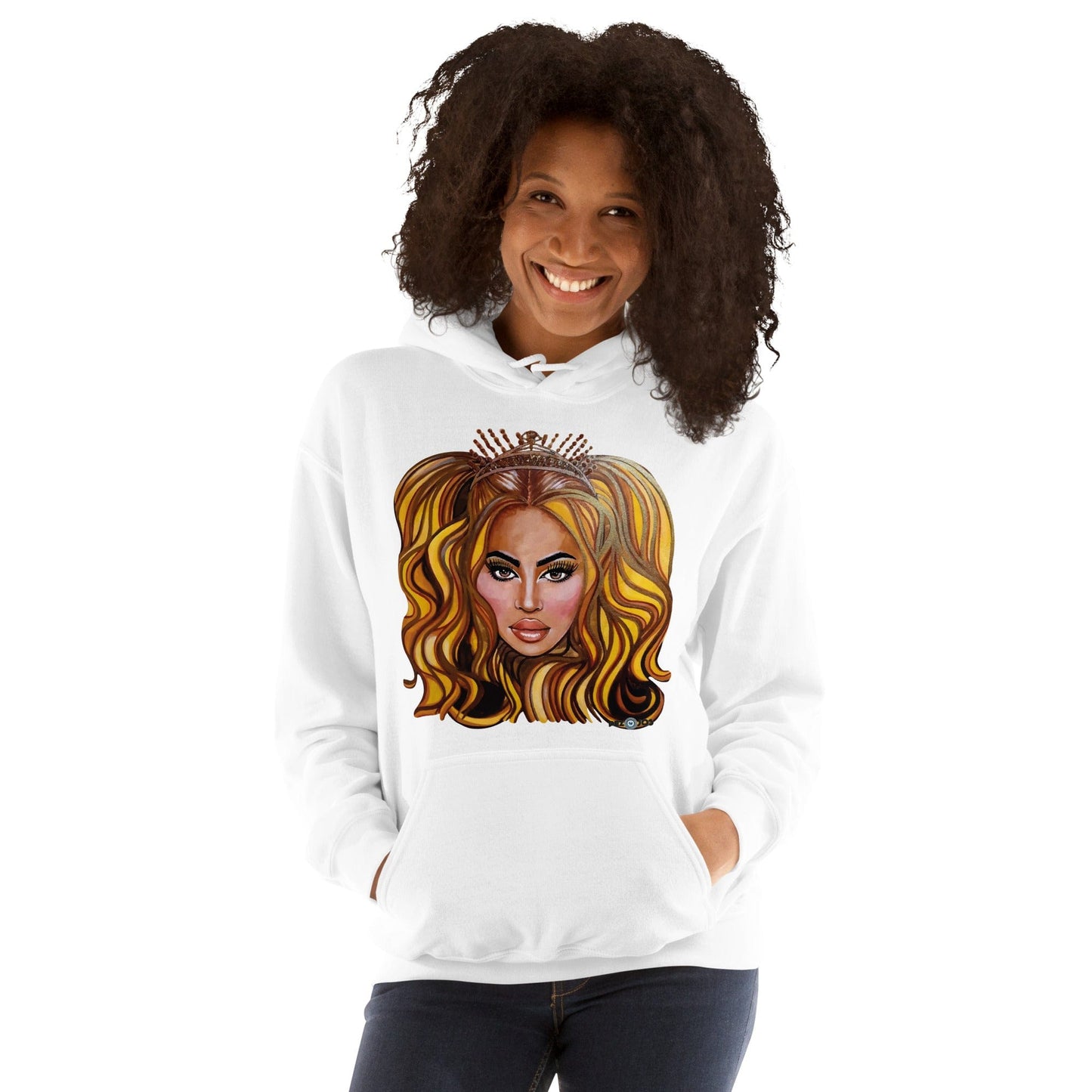 Sudadera con capucha unisex Dollavatar Zodiaco Leo - Ropa pintada a mano en Pezojos