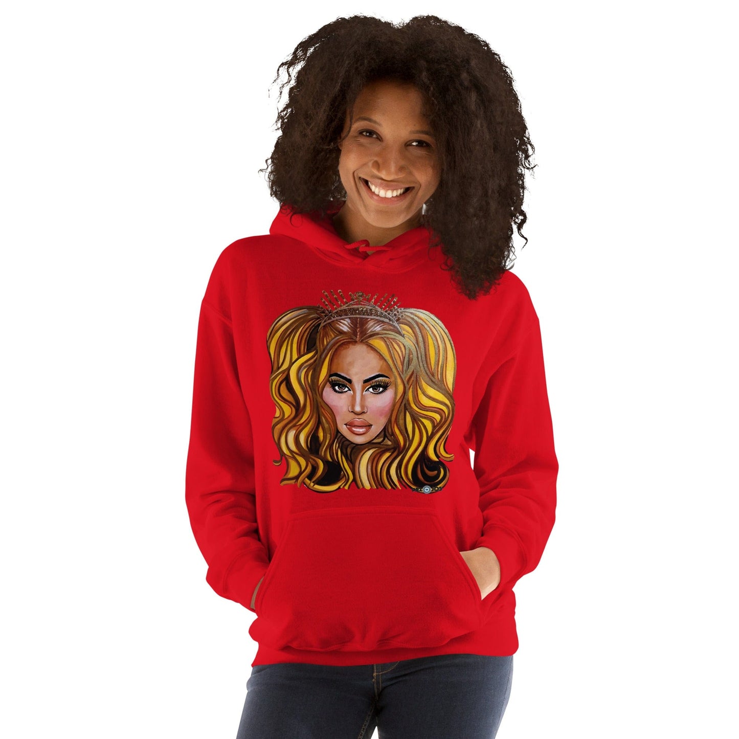 Sudadera con capucha unisex Dollavatar Zodiaco Leo - Ropa pintada a mano en Pezojos