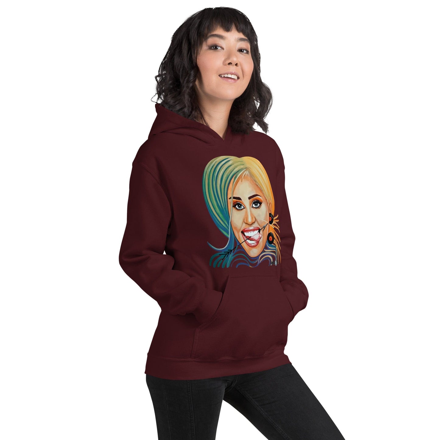 Sudadera con capucha unisex Dollavatar Zodiaco Sagitario - Ropa pintada a mano en Pezojos