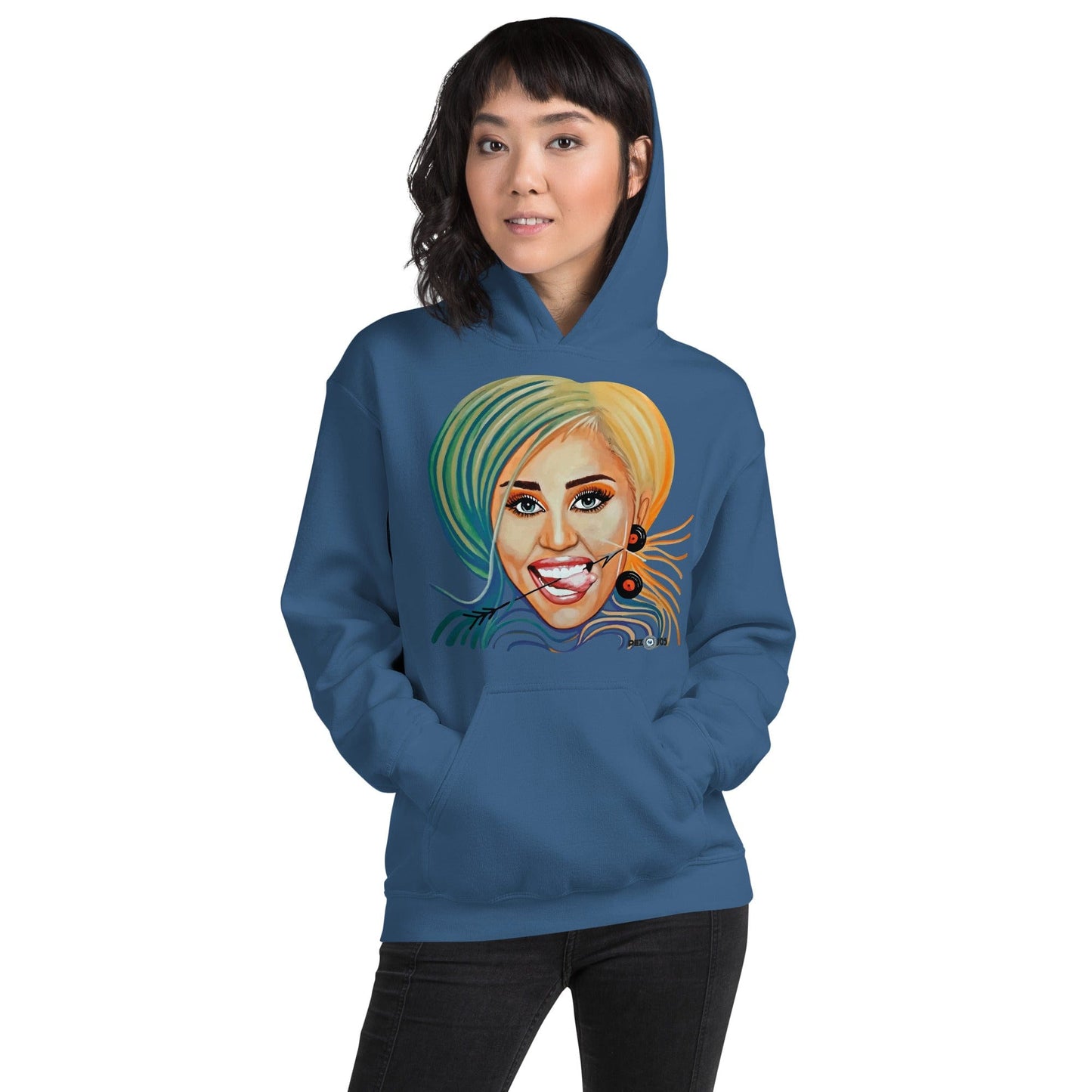 Sudadera con capucha unisex Dollavatar Zodiaco Sagitario - Ropa pintada a mano en Pezojos