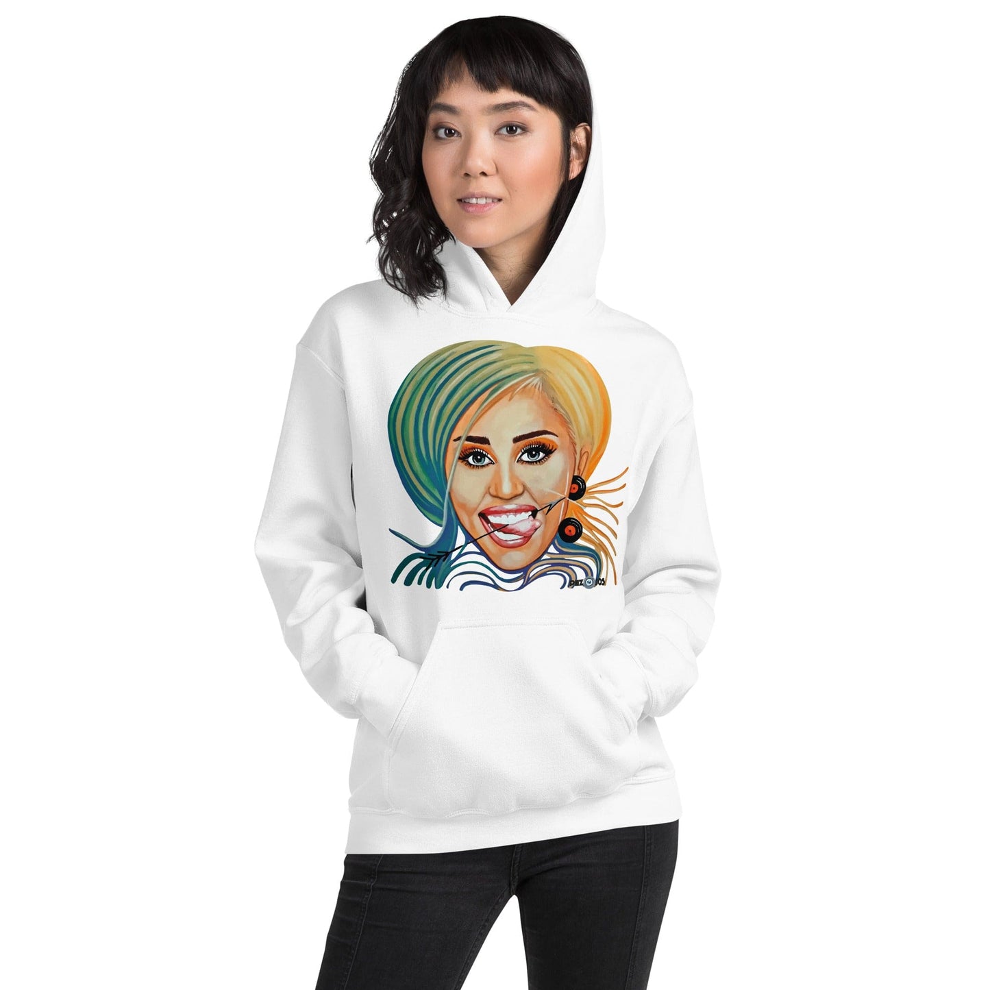 Sudadera con capucha unisex Dollavatar Zodiaco Sagitario - Ropa pintada a mano en Pezojos