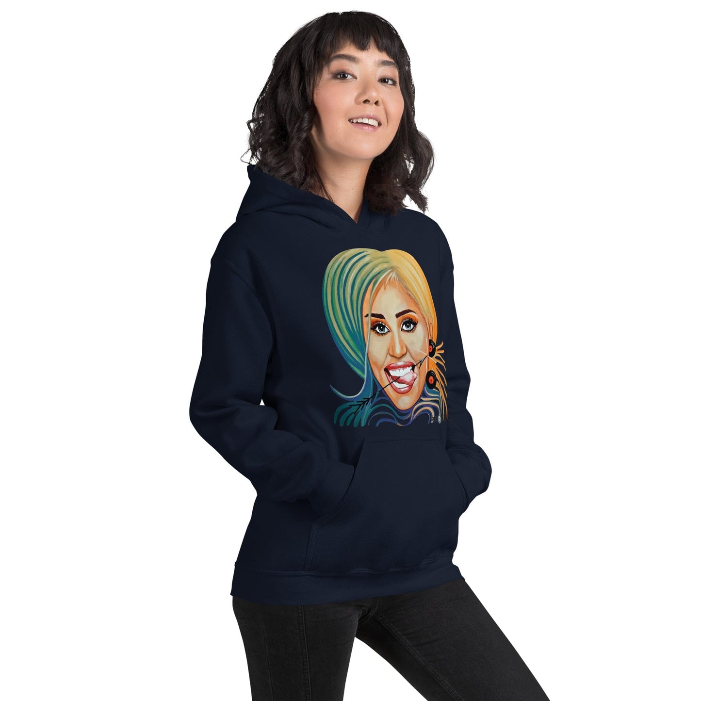 Sudadera con capucha unisex Dollavatar Zodiaco Sagitario - Ropa pintada a mano en Pezojos