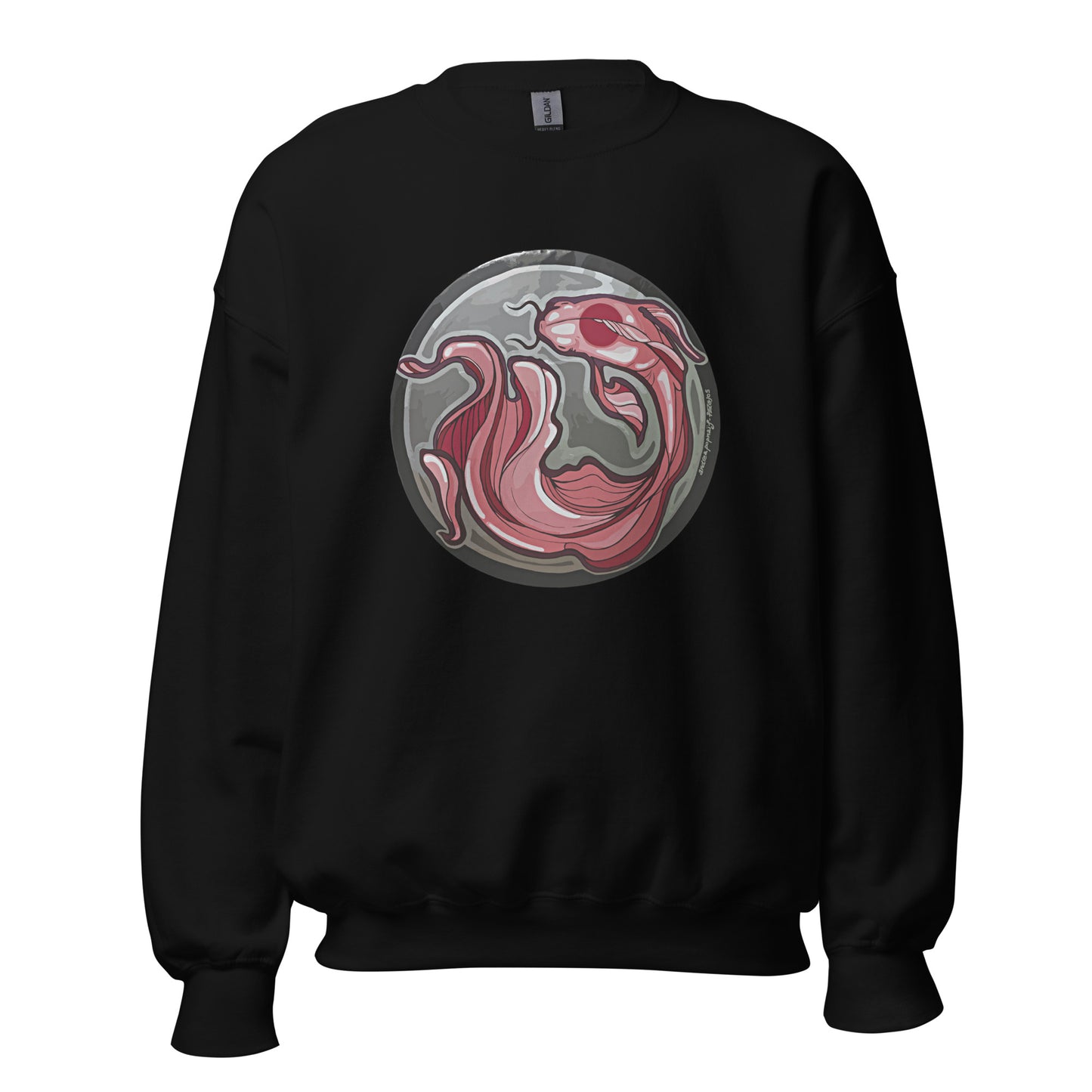 Sudadera unisex Koi rosa