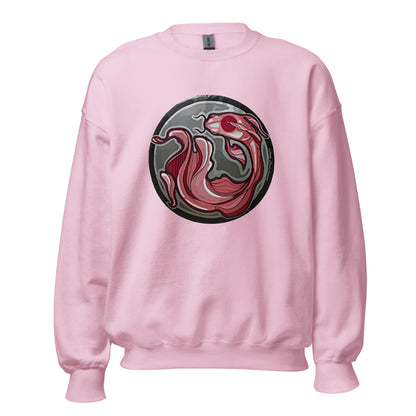 Sudadera unisex Koi rosa