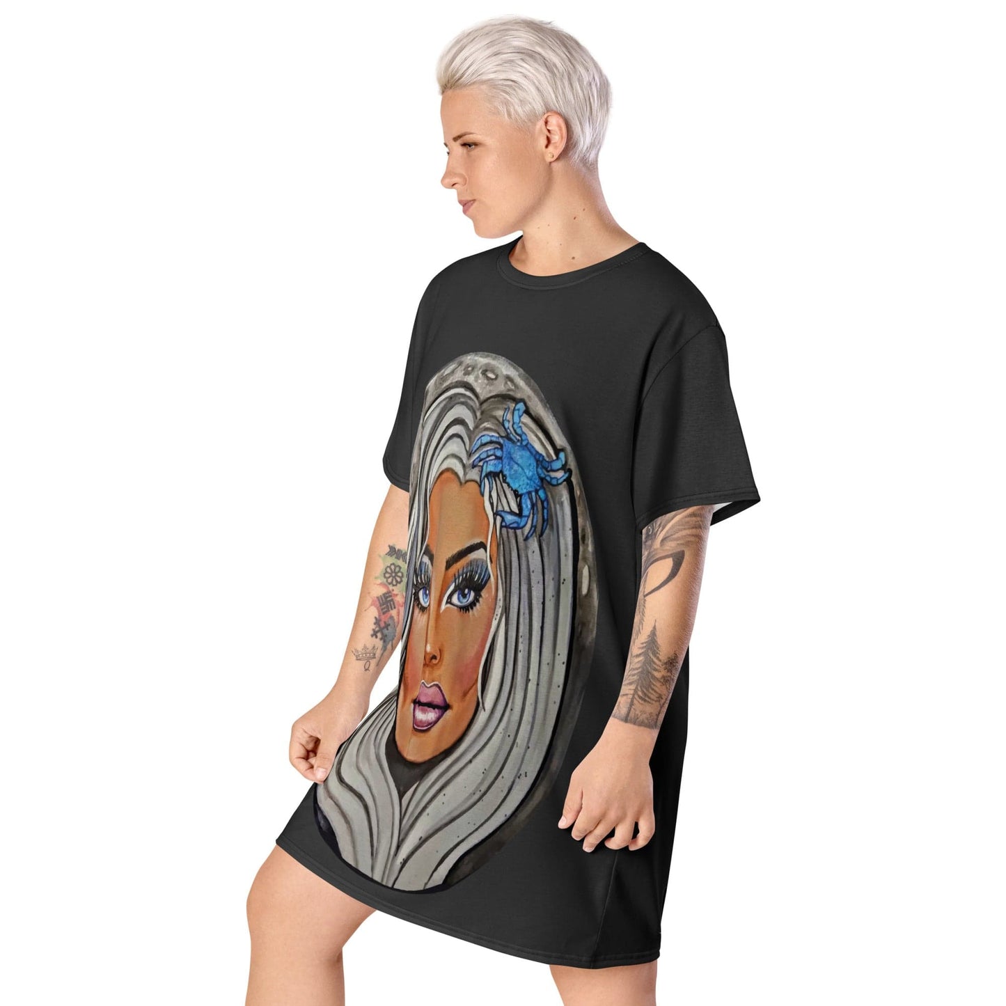 Vestido camiseta dollavatar Zodiaco Cancer - Ropa pintada a mano en Pezojos