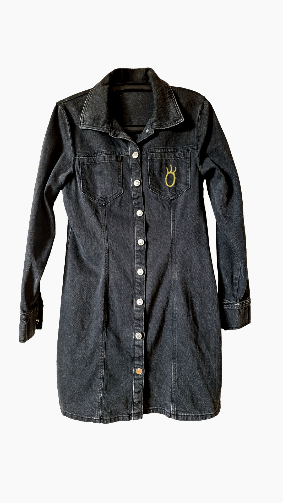 Vestido denim pintado Gheisa - Ropa pintada a mano en Pezojos