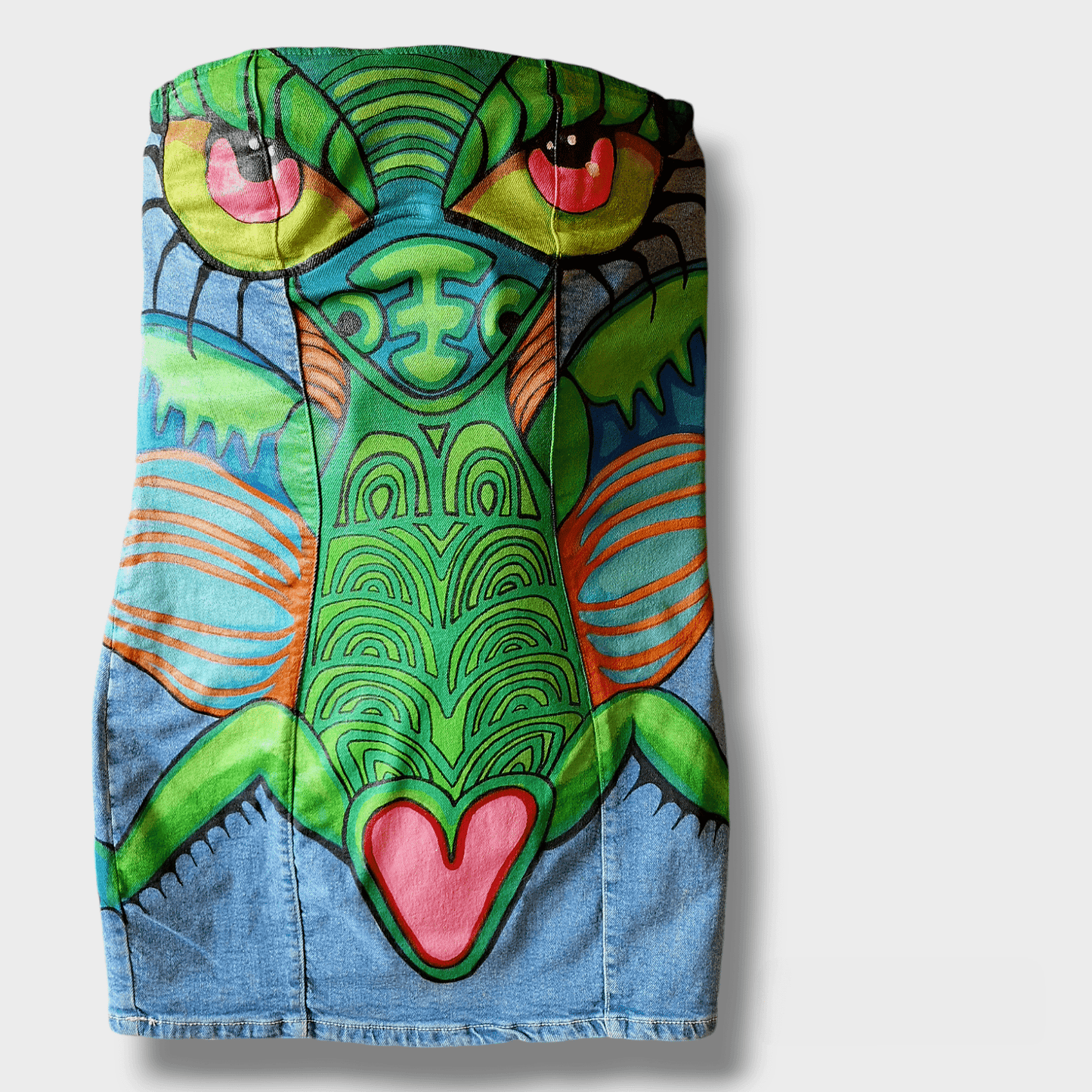Vestido Mantis Golosona - Ropa pintada a mano en Pezojos