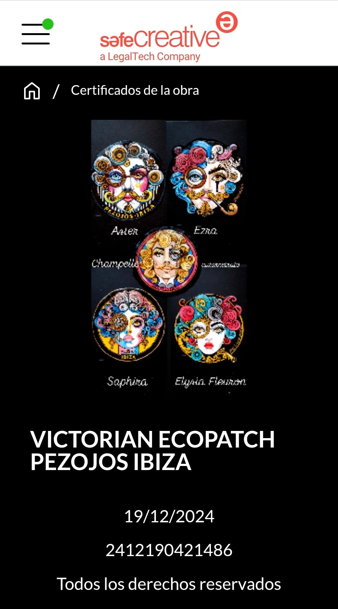 Victorian Ecopatch - Ropa pintada a mano en Pezojos