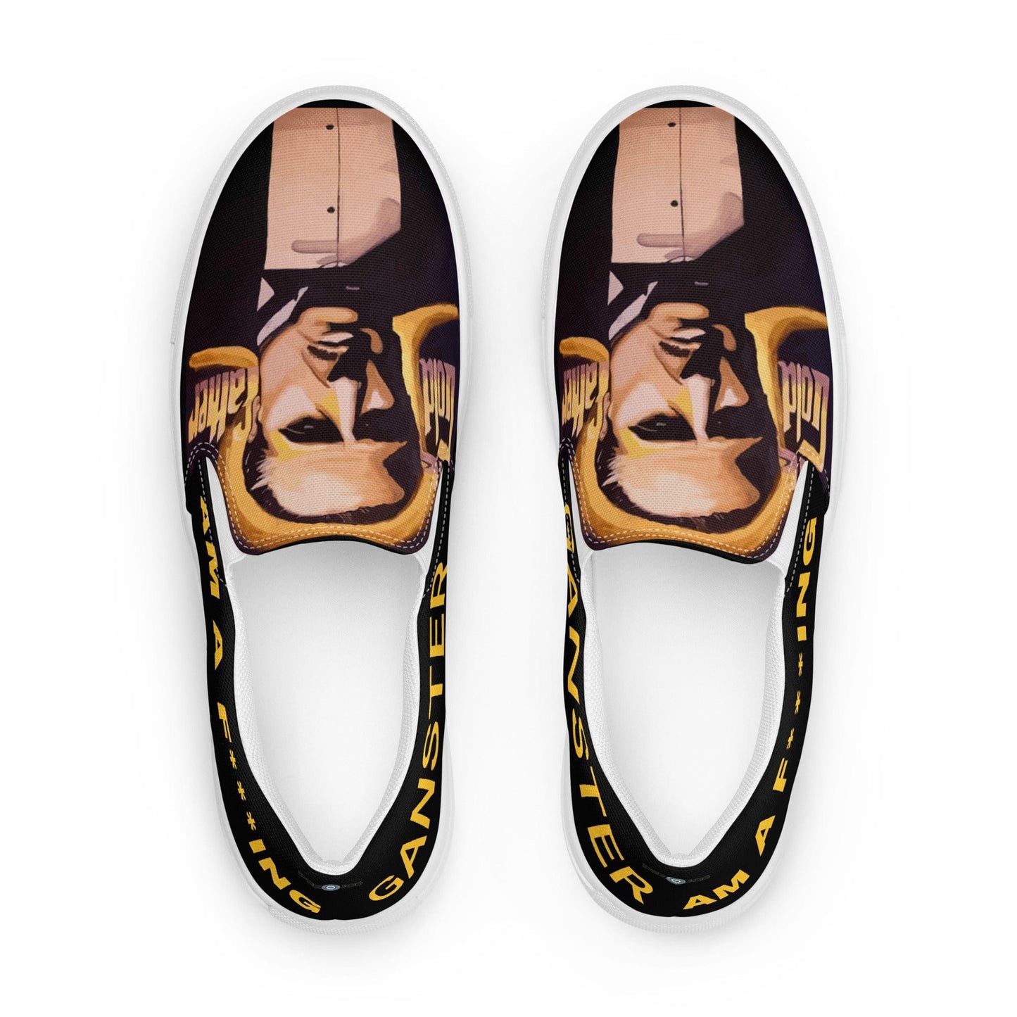 Zapatillas de lona sin cordones Padrino dorado Ganster - Ropa pintada a mano en Pezojos