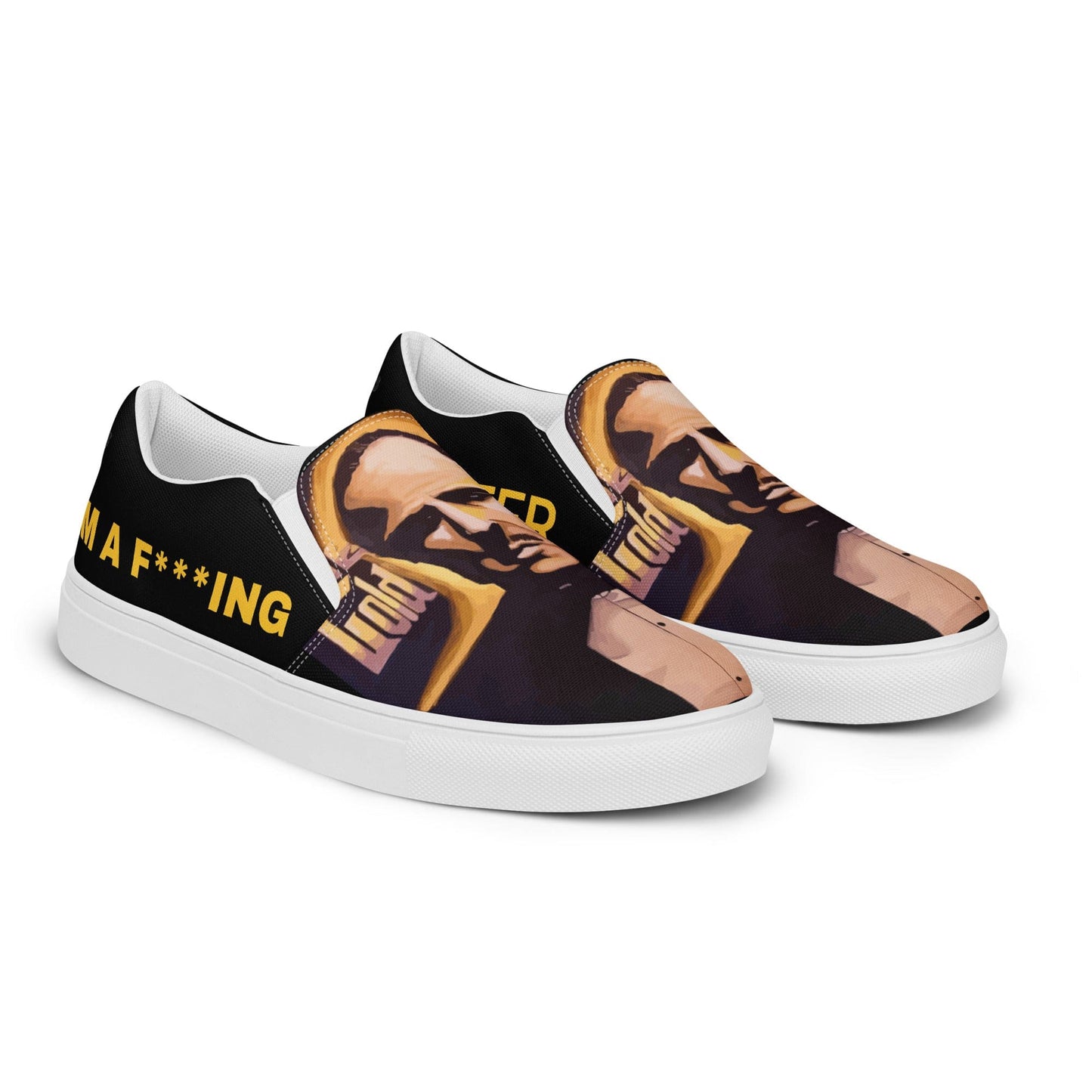 Zapatillas de lona sin cordones Padrino dorado Ganster - Ropa pintada a mano en Pezojos