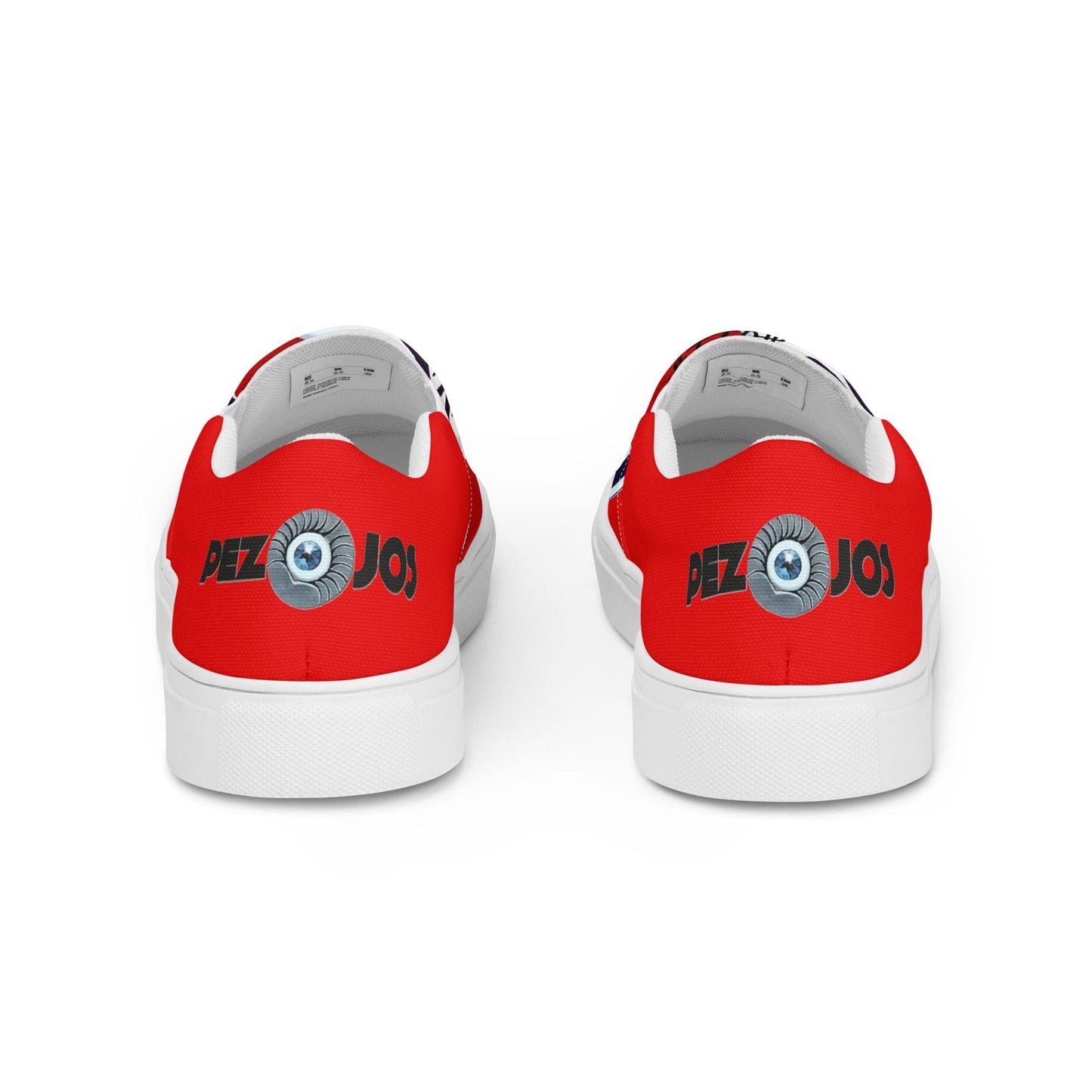 Zapatillas de lona sin cordones Pop Bogart - Ropa pintada a mano en Pezojos