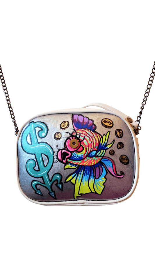 Bolso pintado a mano Money Fish